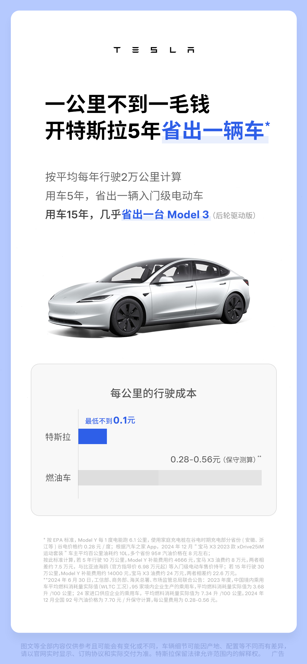 Tesla China: Less than 0.1 Yuan per Kilometer, After 15 Years, Save Enough to Buy a Model 3