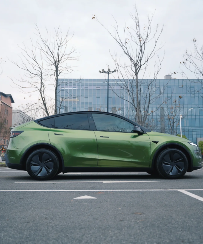 Exterior fold-down view of the Model Y